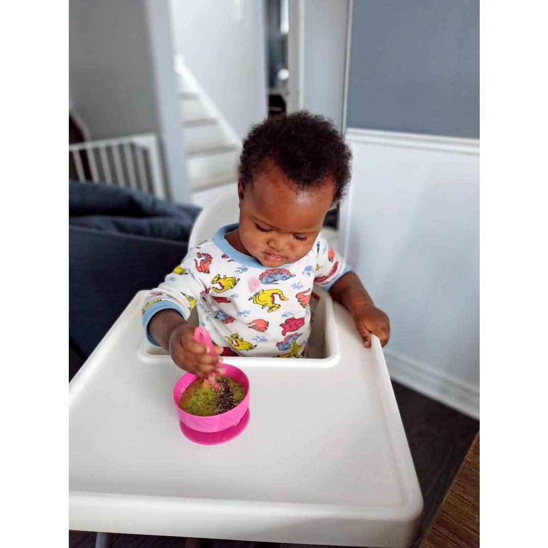 Cuencos de Silicona ChooMee para Bebés 4 oz 2 Piezas Rosa