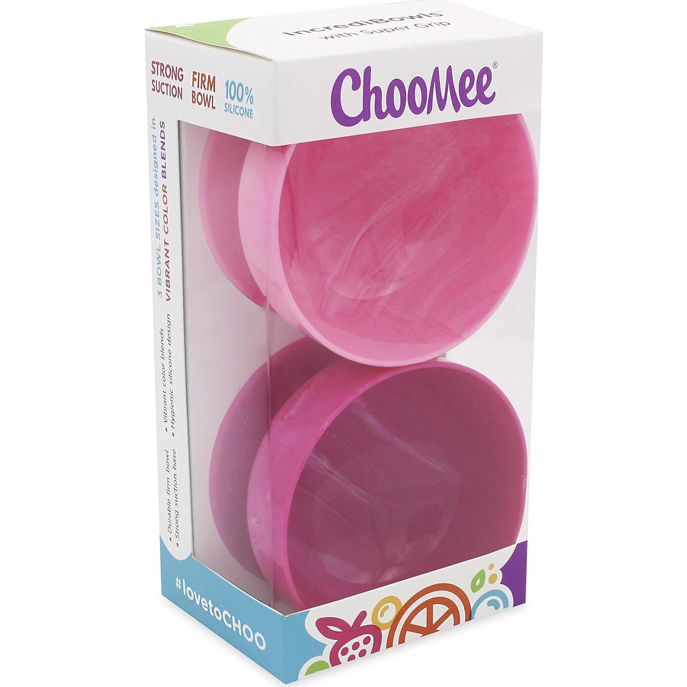 Cuencos de Silicona ChooMee para Bebés 4 oz 2 Piezas Rosa