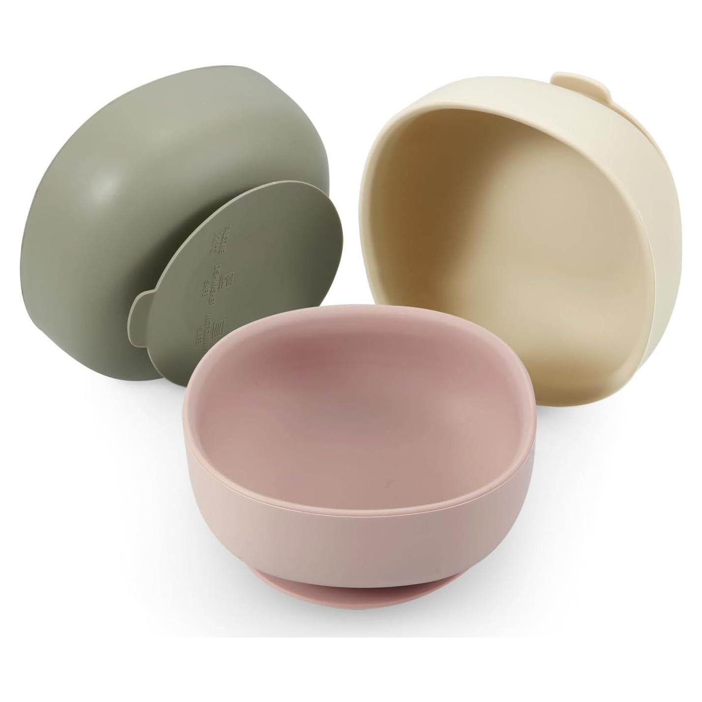 Cuencos de Silicona con Succión PandaEar - 3 Piezas, 297.6 ml