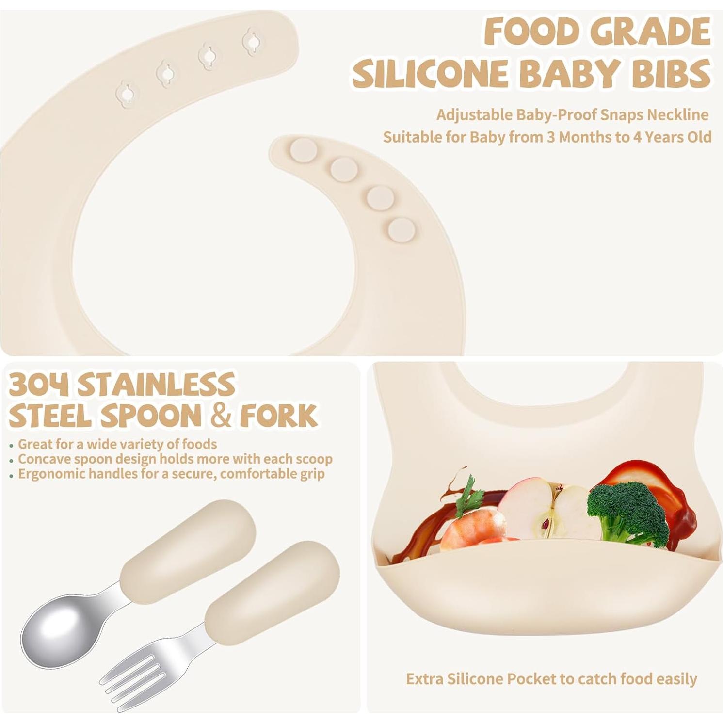 Set de Vajilla para Bebés TGFBH - Acero Inoxidable 6 Piezas