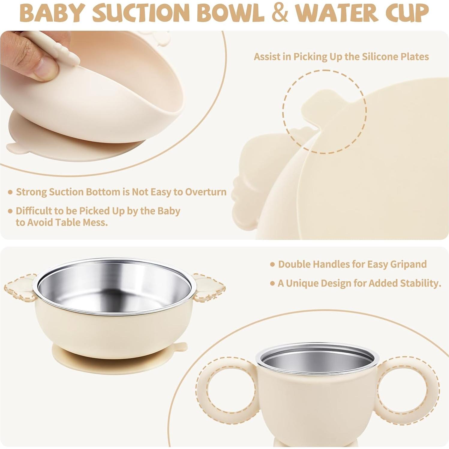 Set de Vajilla para Bebés TGFBH - Acero Inoxidable 6 Piezas