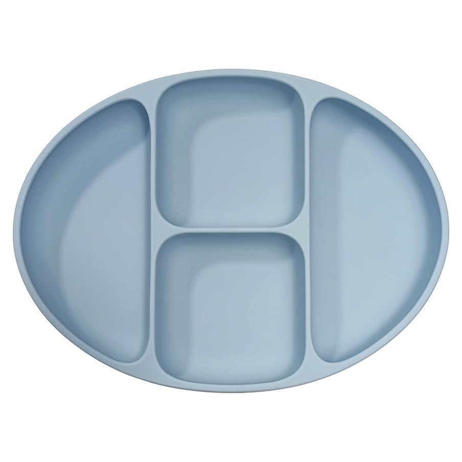 Plato de Silicona para Bebé CHICMORE Azul Apto Microondas