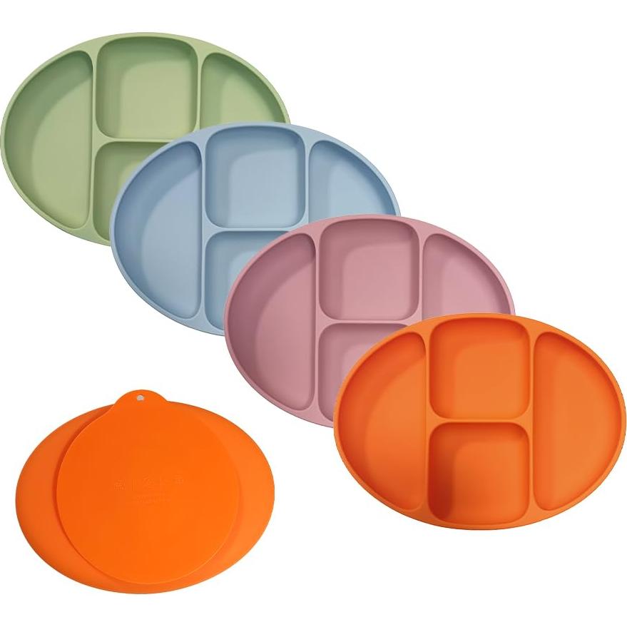 Plato de Silicona para Bebé CHICMORE Azul Apto Microondas