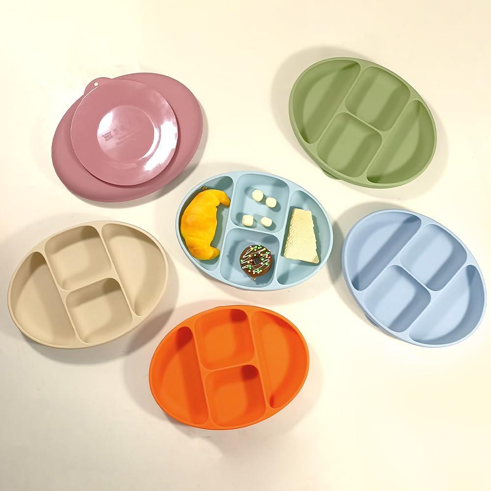 Plato de Silicona para Bebé CHICMORE Azul Apto Microondas