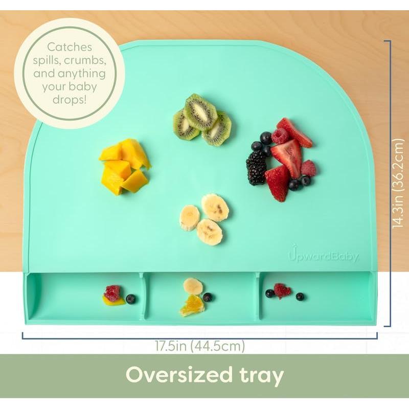 Mantel de Silicona UpwardBaby para Niños - Menta - Antideslizante