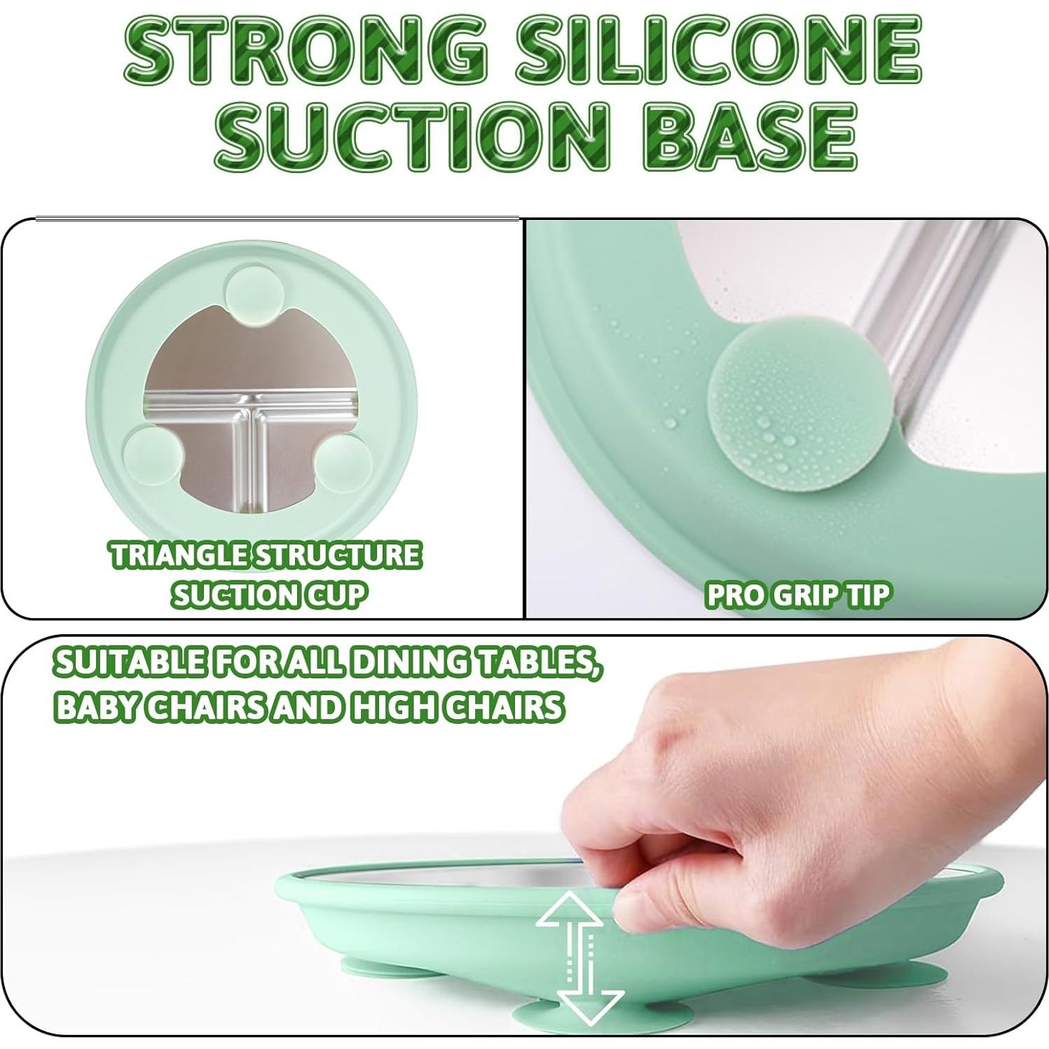 Platos Divididos de Acero Inoxidable VYTSYD 9" para Niños