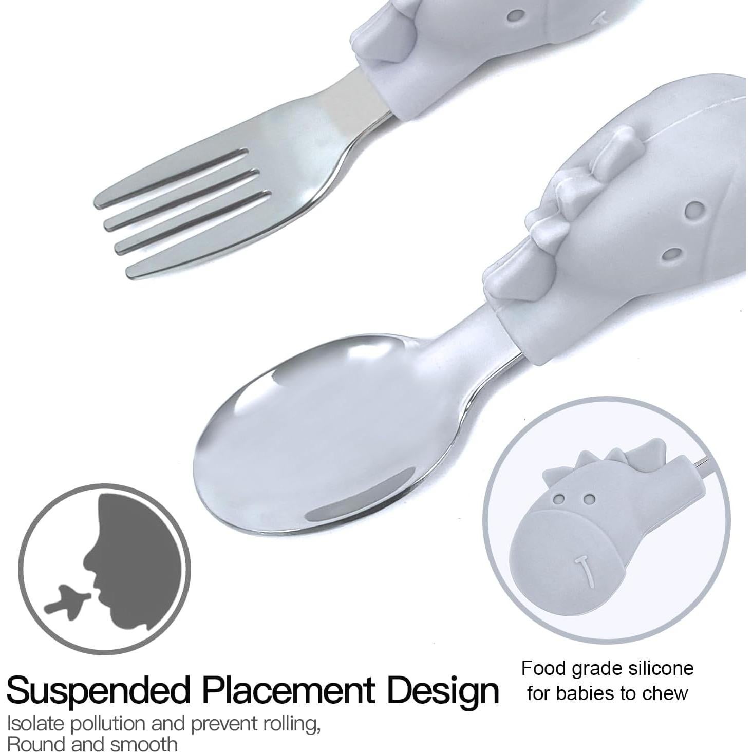 Juego de 6 Platos de Succión IFASHIHOME para Bebé Gris