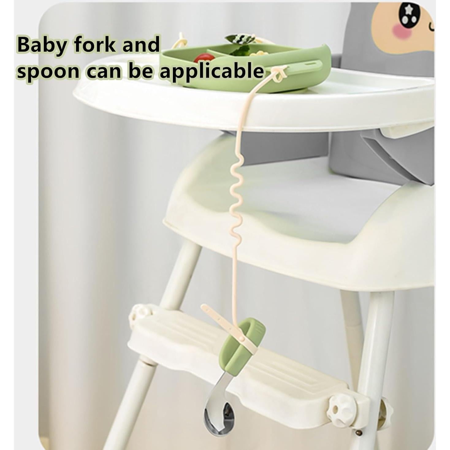 Set de Utensilios de Silicona para Bebés DAECHAO - Plato con Ventosas y Cucharas