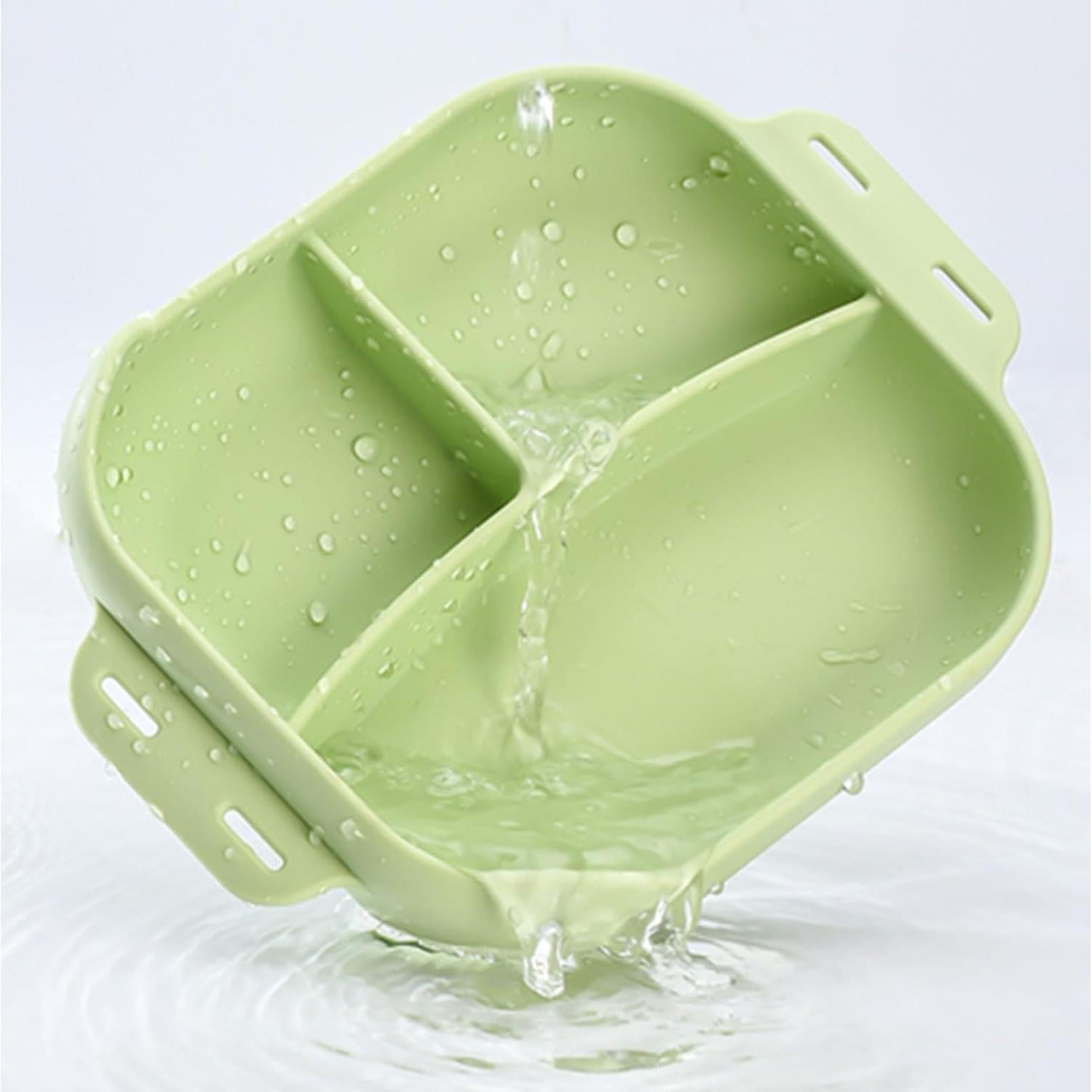 Set de Utensilios de Silicona para Bebés DAECHAO - Plato con Ventosas y Cucharas