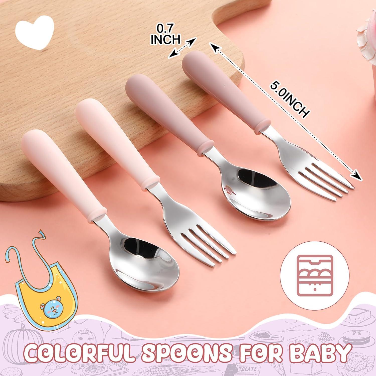 Set de 2 Platos de Porcelana Antideslizantes para Niños - Blanco/Rosa