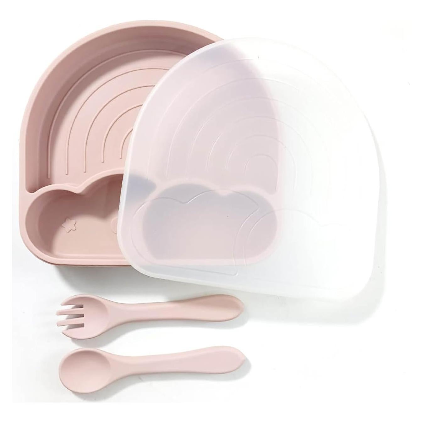 Conjunto de Alimentación de Silicona Tushi Nube y Arcoíris