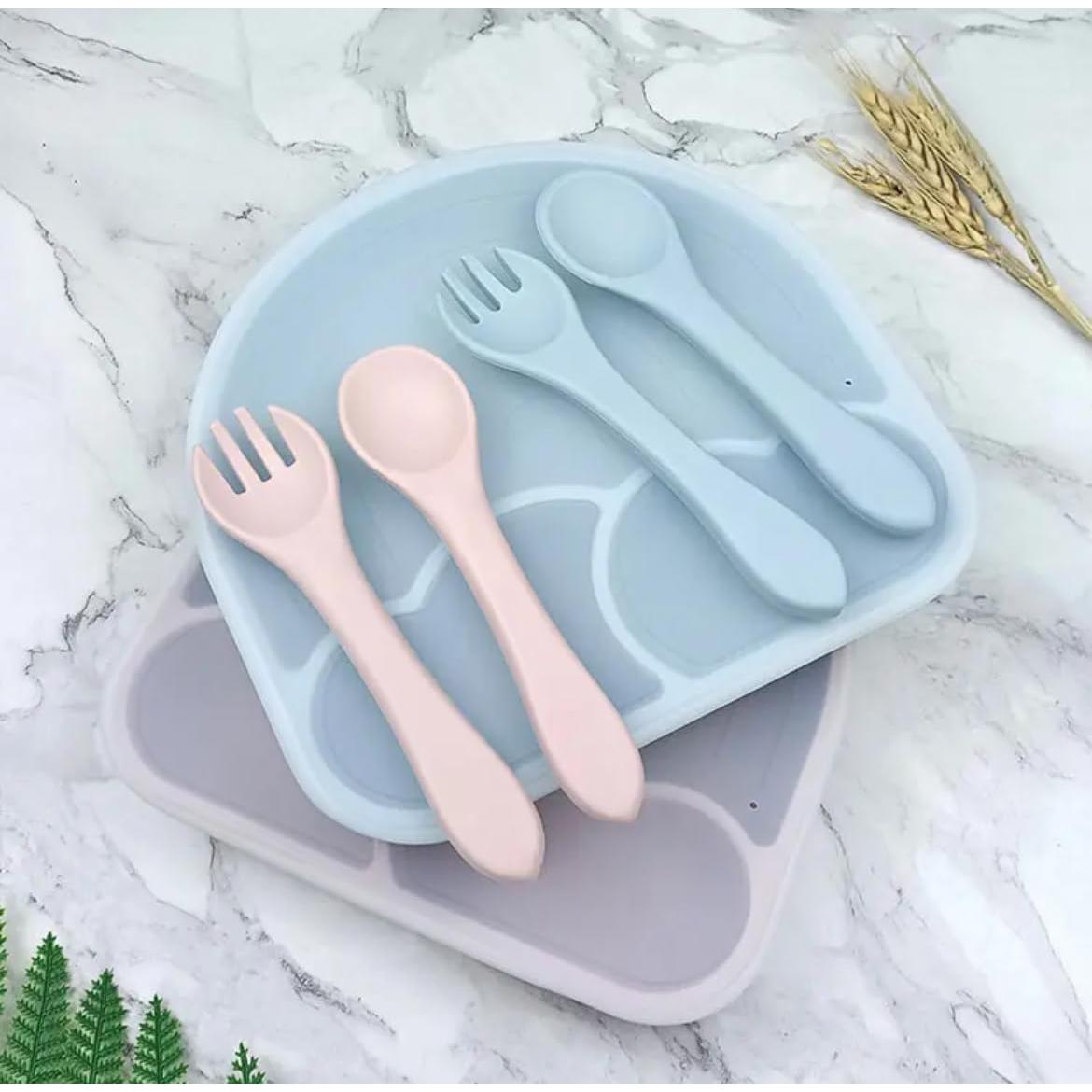 Conjunto de Alimentación de Silicona Tushi Nube y Arcoíris