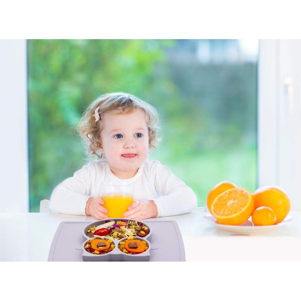 Plato para Niños Qshare de Silicona 28x20 cm Sin BPA