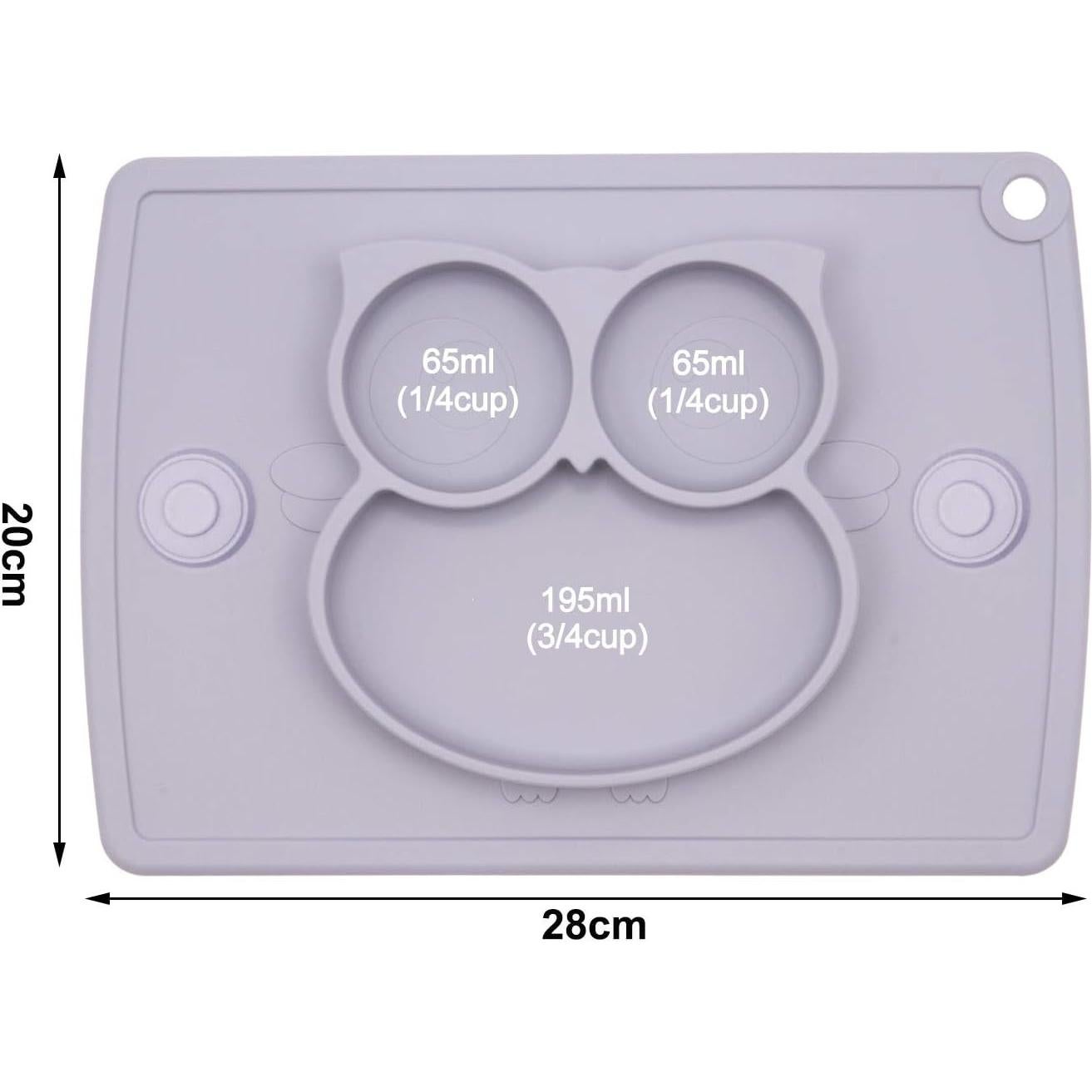Plato para Niños Qshare de Silicona 28x20 cm Sin BPA
