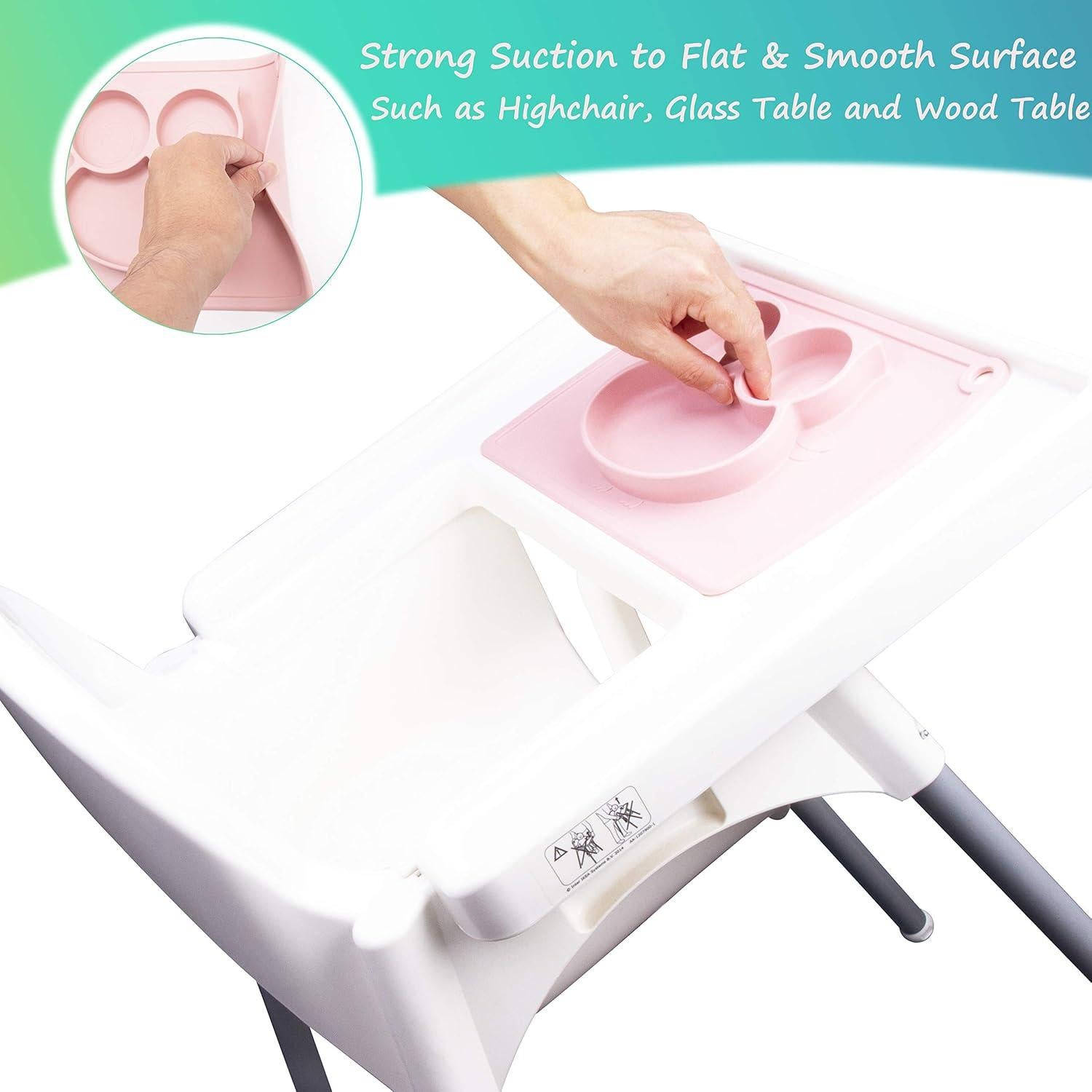 Plato para Niños Qshare de Silicona 28x20 cm Sin BPA