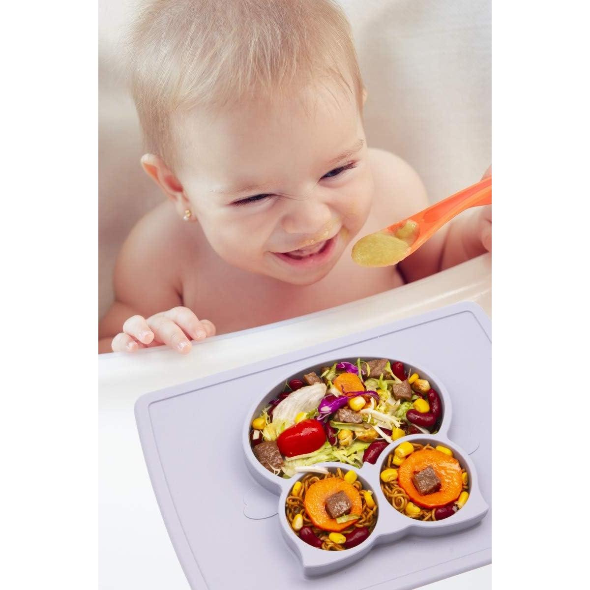 Plato para Niños Qshare de Silicona 28x20 cm Sin BPA