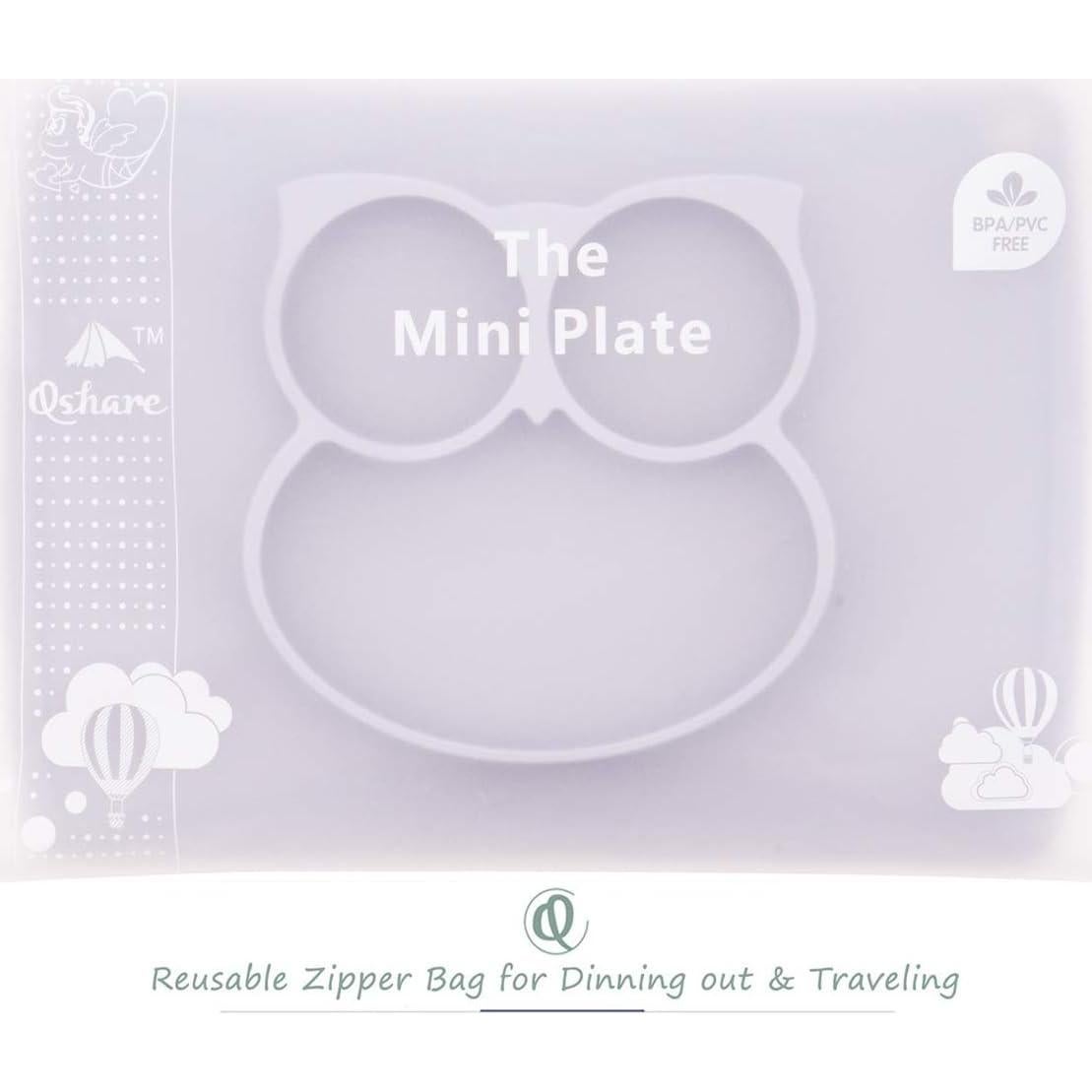 Plato para Niños Qshare de Silicona 28x20 cm Sin BPA