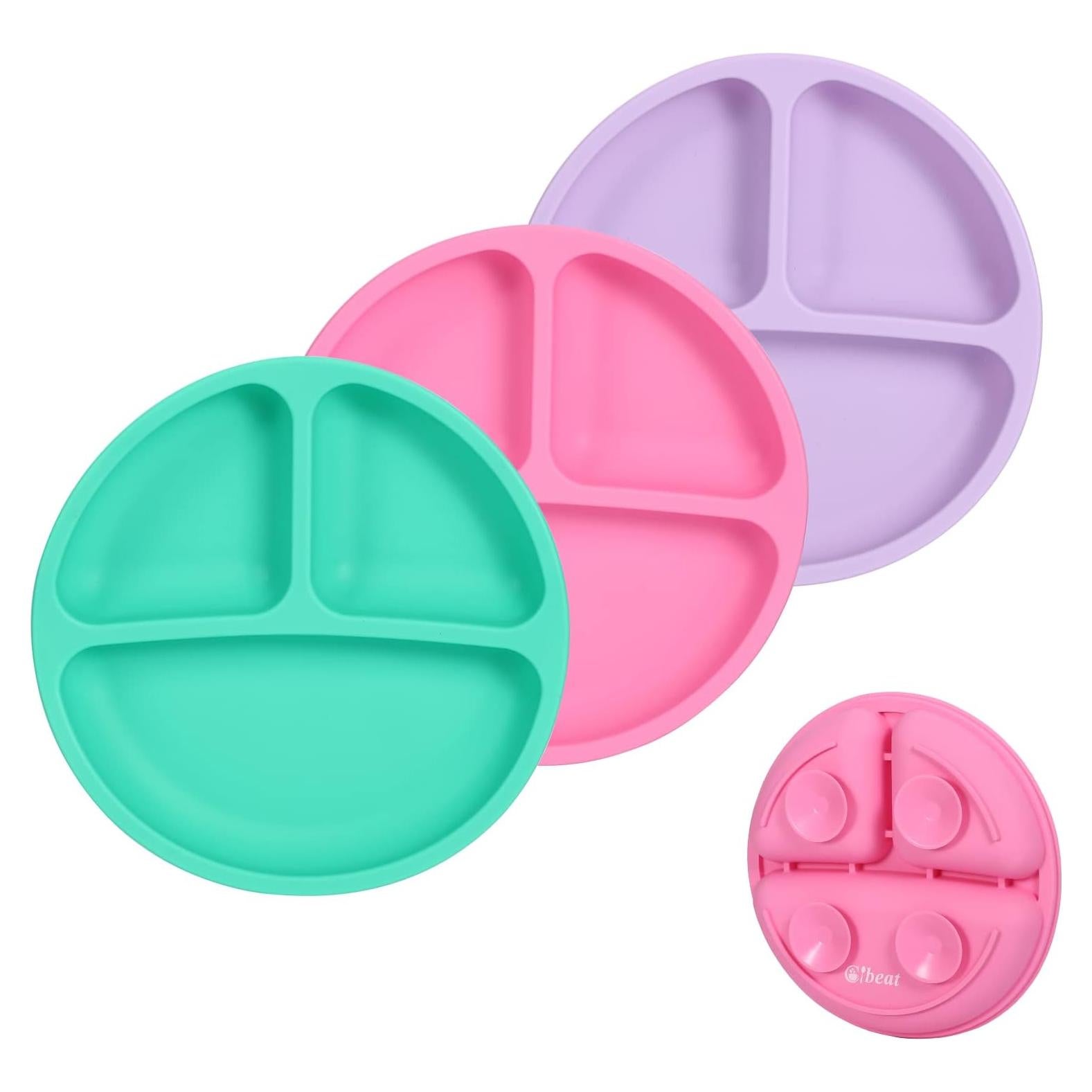 Platos Divididos de Silicona Cibeat para Niños - 3 Piezas