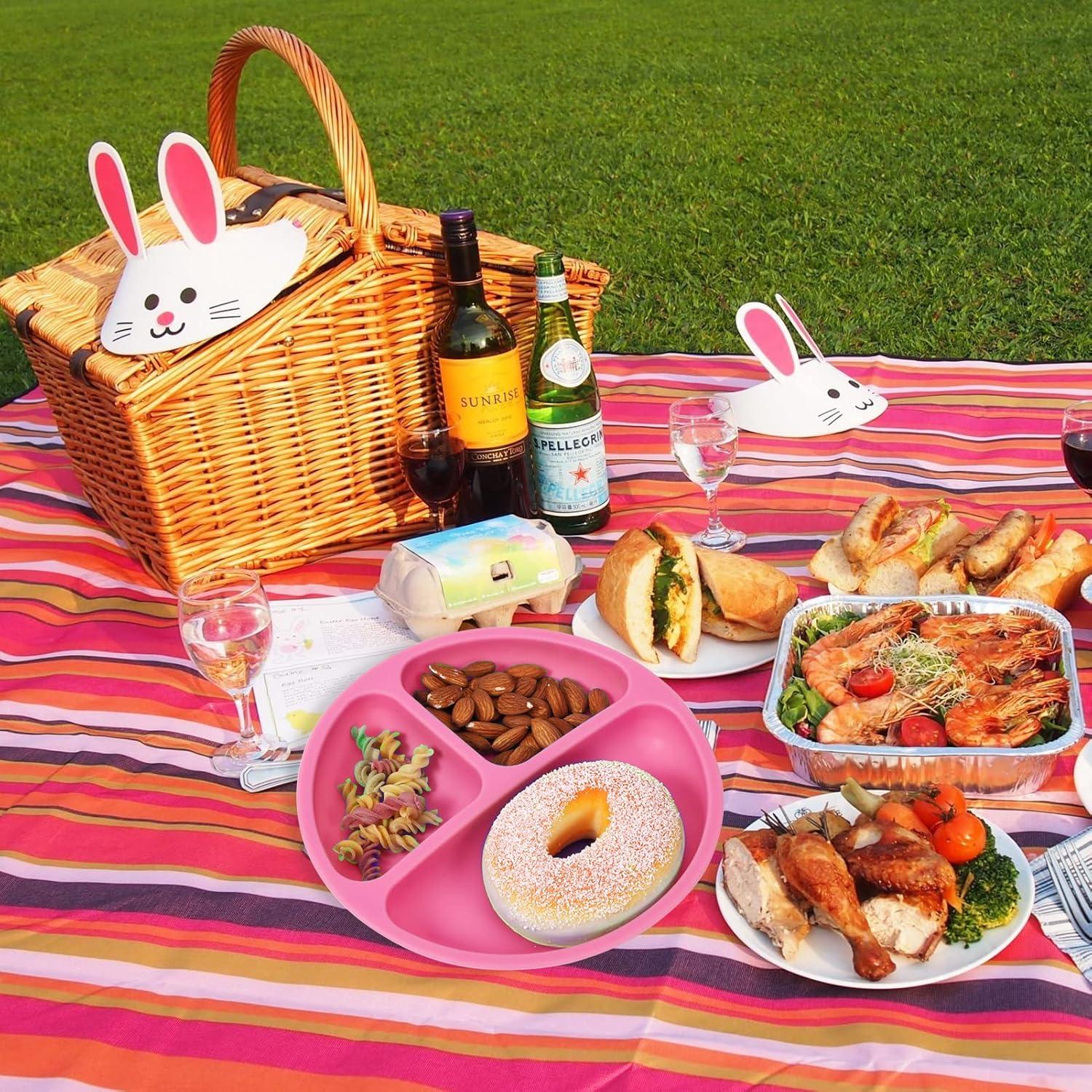 Platos Divididos de Silicona Cibeat para Niños - 3 Piezas