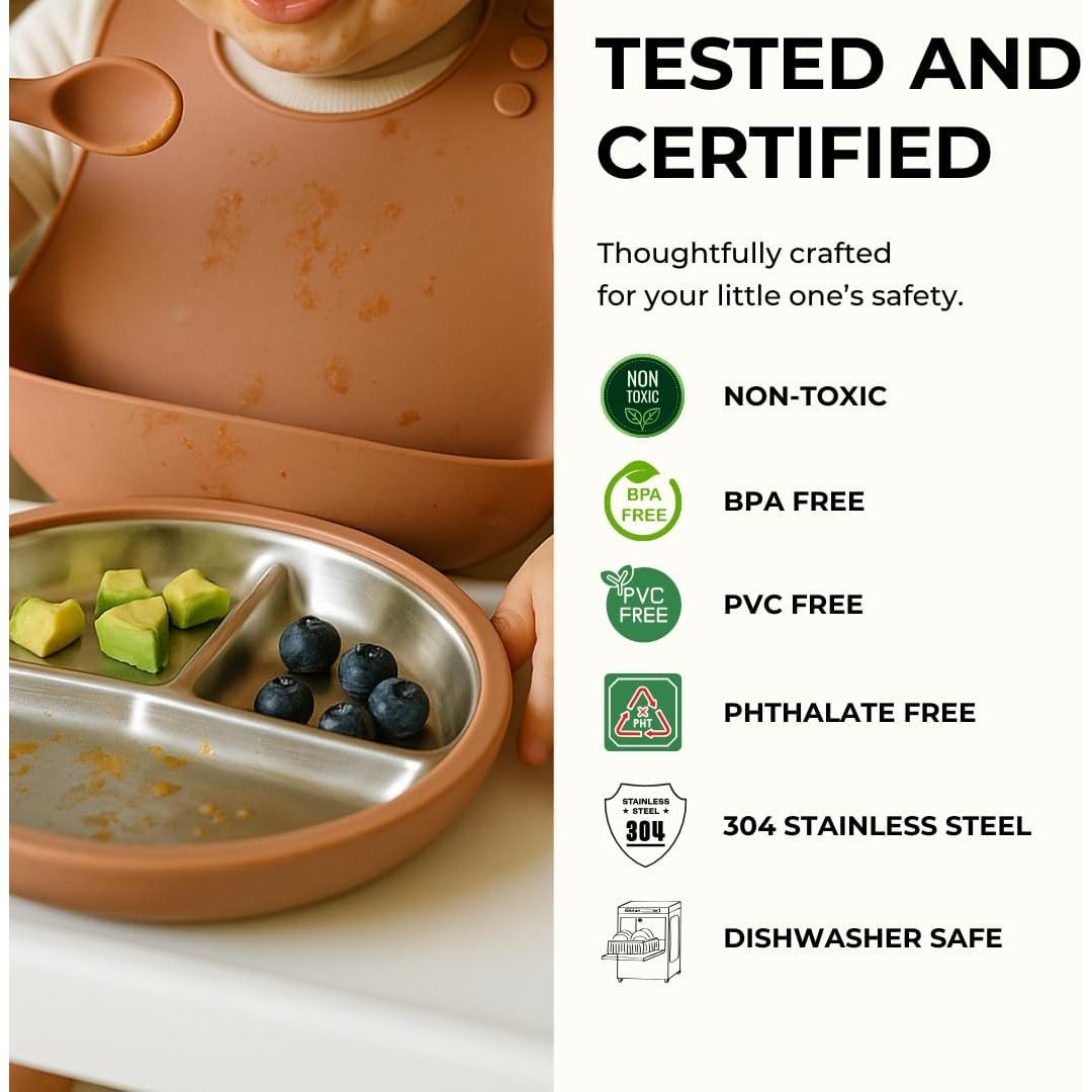 Juego de Alimentación para Bebés TOTS GROUND - Acero Inoxidable