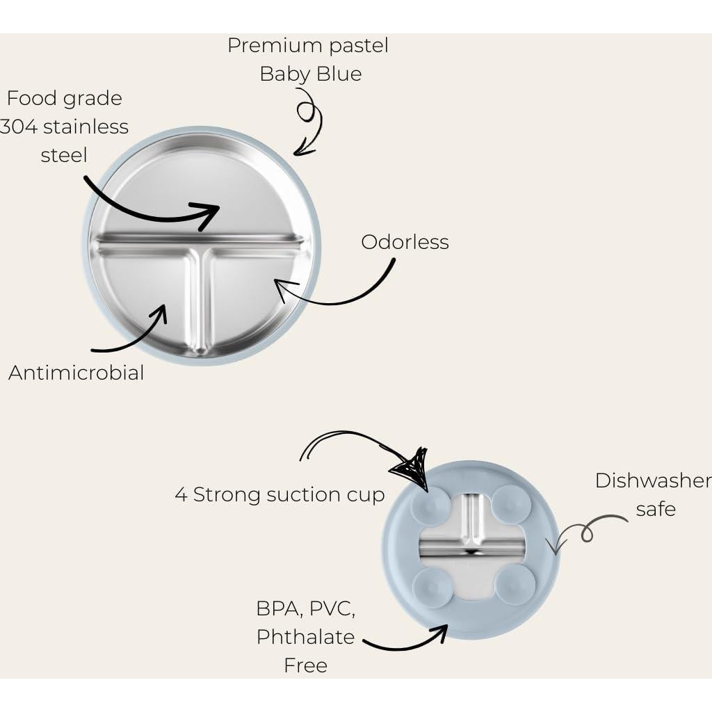 Juego de Alimentación para Bebés TOTS GROUND - Acero Inoxidable