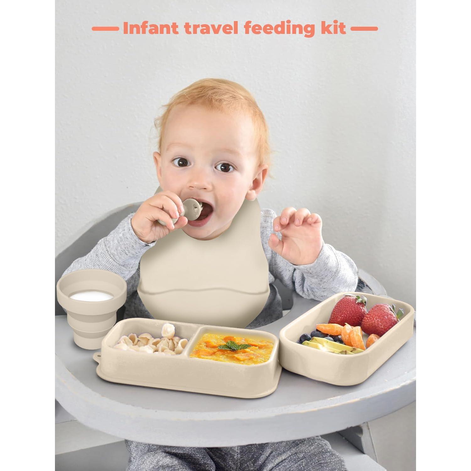 Juego de Alimentación de Silicona Proium para Bebés Portátil