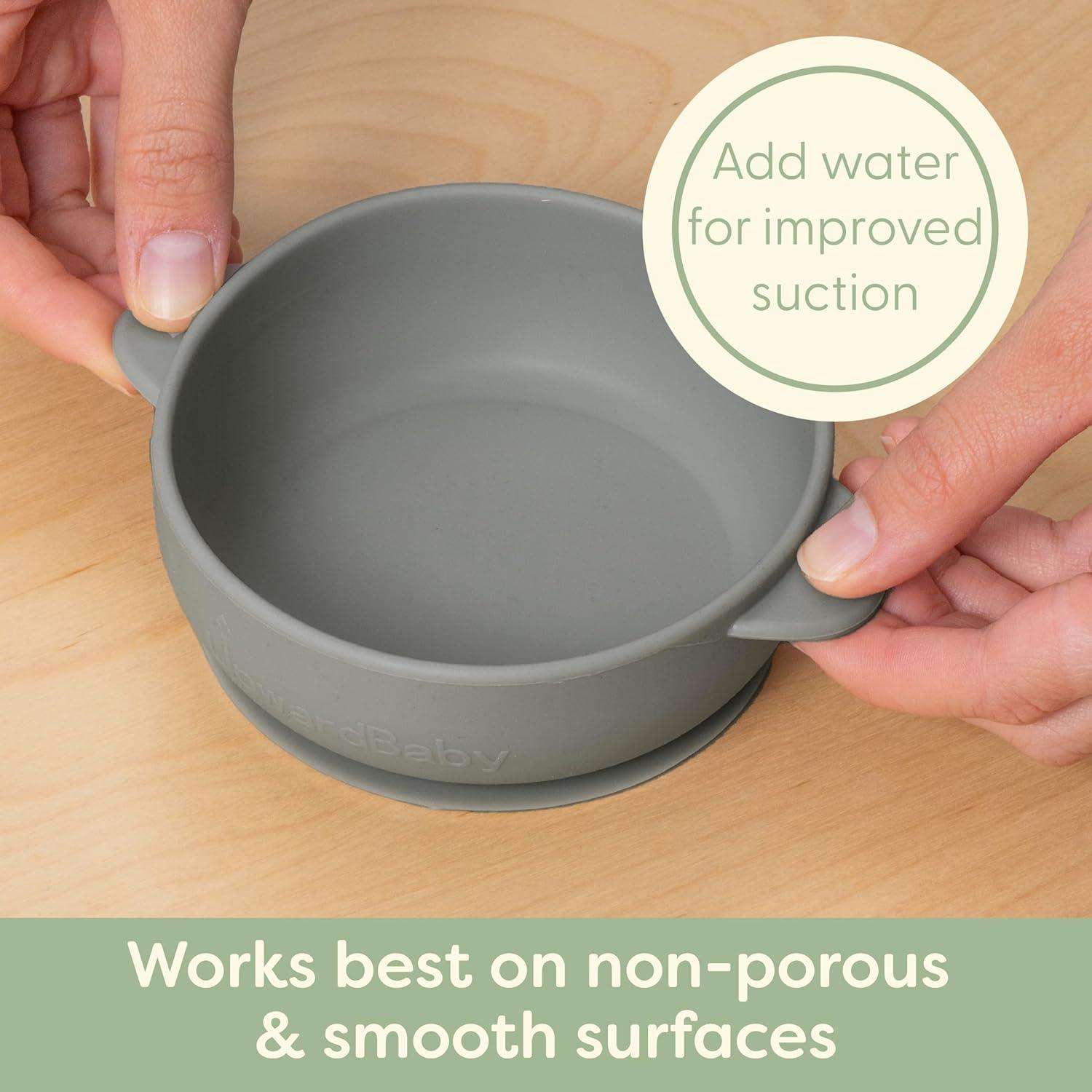 Set de Cuencos y Cucharas de Silicona UpwardBaby - 4 Piezas