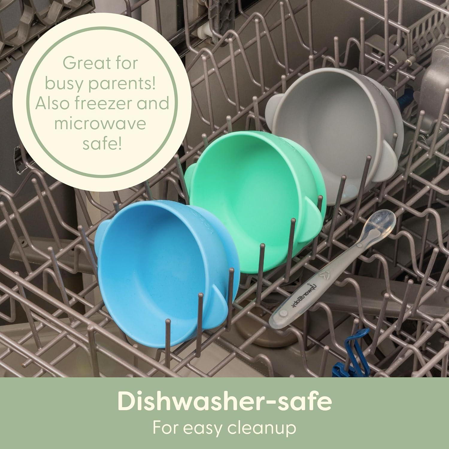 Set de Cuencos y Cucharas de Silicona UpwardBaby - 4 Piezas