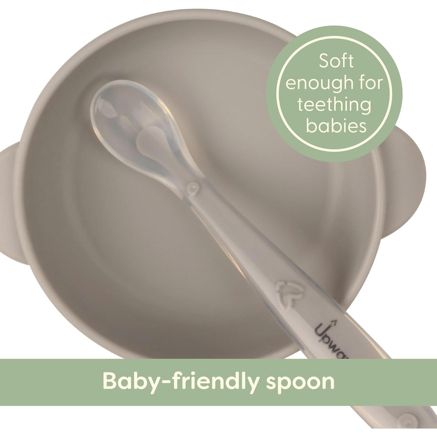 Set de Cuencos y Cucharas de Silicona UpwardBaby - 4 Piezas