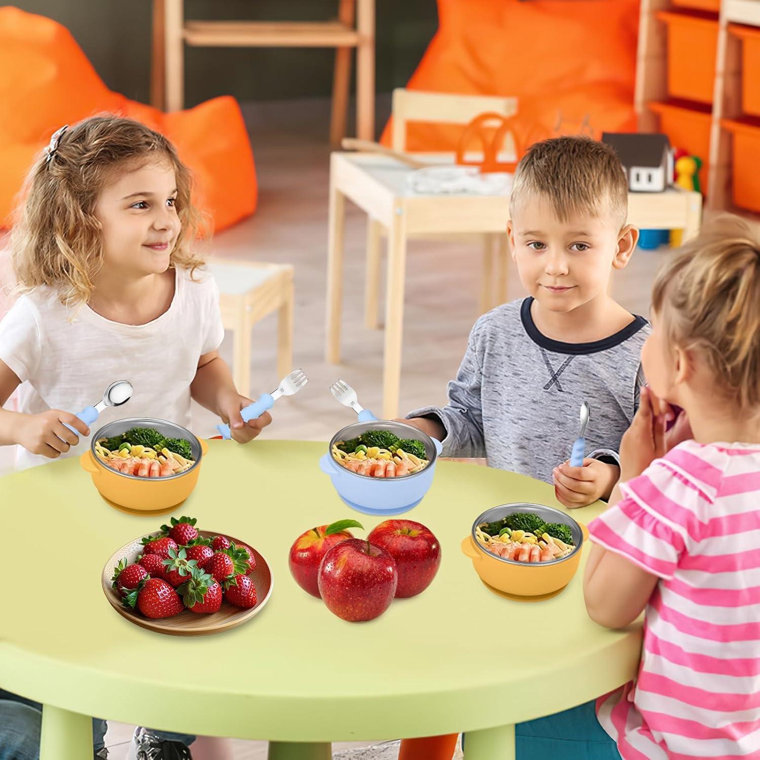 Tazones para Bebés Dovesail Acero Inoxidable 2 Piezas Antideslizante