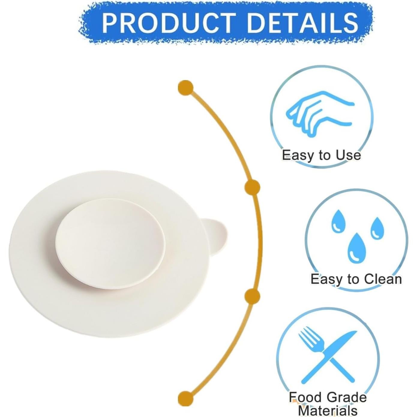 3 Almohadillas de Ventosa Antideslizantes Spero para Utensilios