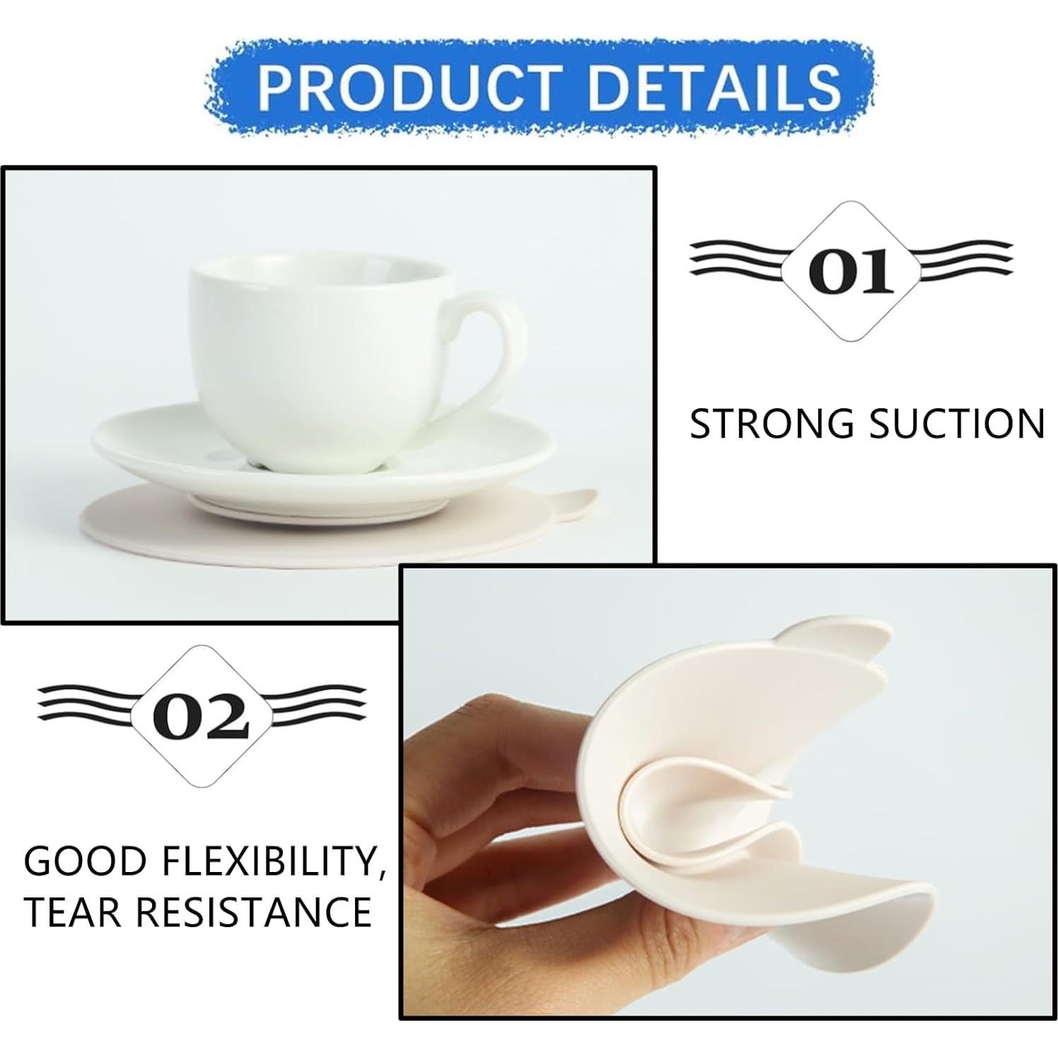 3 Almohadillas de Ventosa Antideslizantes Spero para Utensilios