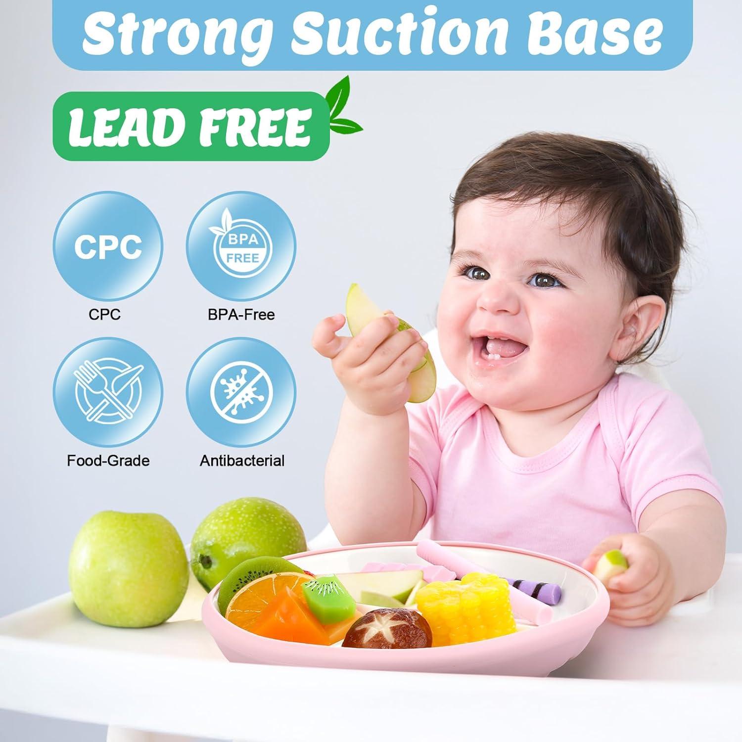 Platos Divididos para Niños Domensi 20.32 cm 4 Piezas Cerámica