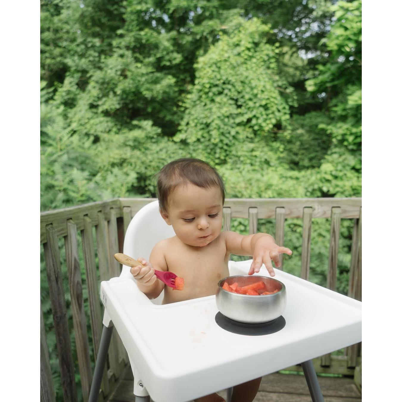 Cuenco de Acero Inoxidable Avanchy Verde 295ml con Succión