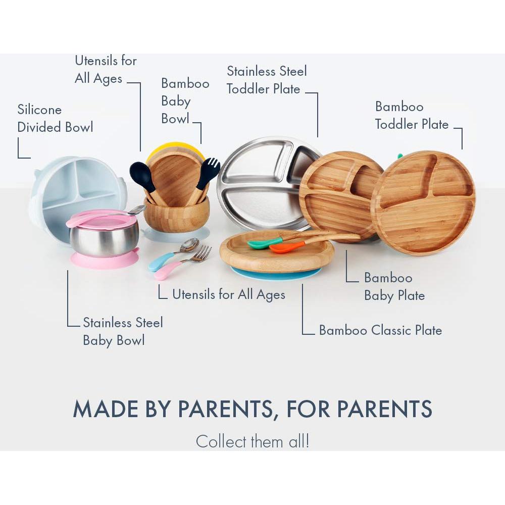 Cuenco de Acero Inoxidable Avanchy Verde 295ml con Succión