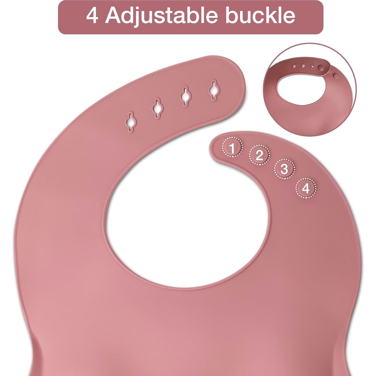 Set de Alimentación para Bebés Rosa - 10 Piezas Silicona