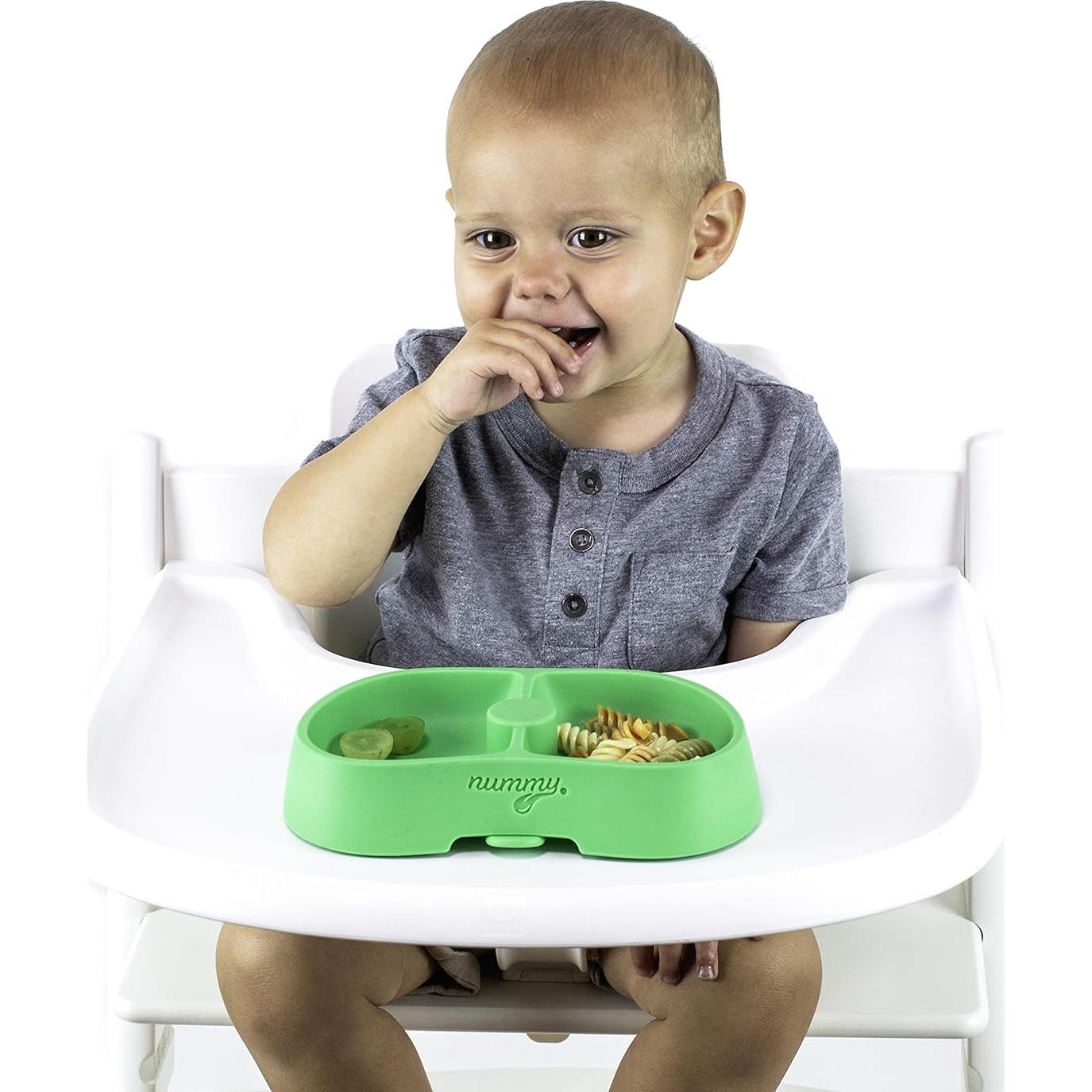 Tazón de Silicona Nummy con Ventosa Oculta - Verde 325ml