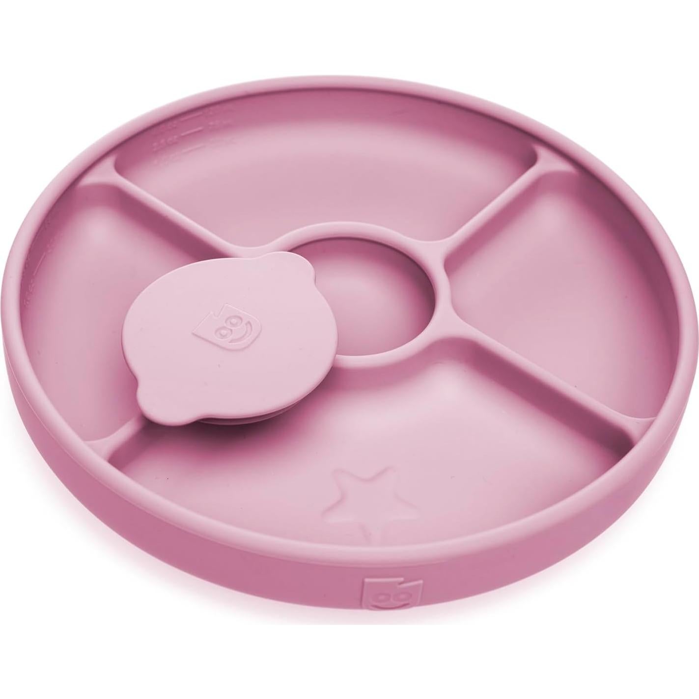 Plato Dividido de Silicona TalkTools para Niños 6+ Meses - Rosa