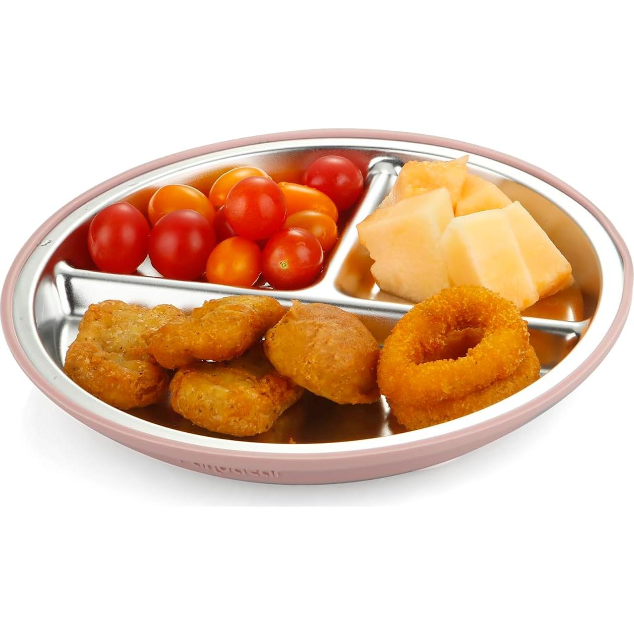 Juego de Alimentación PandaEar 4 Piezas Acero Inoxidable Rosa