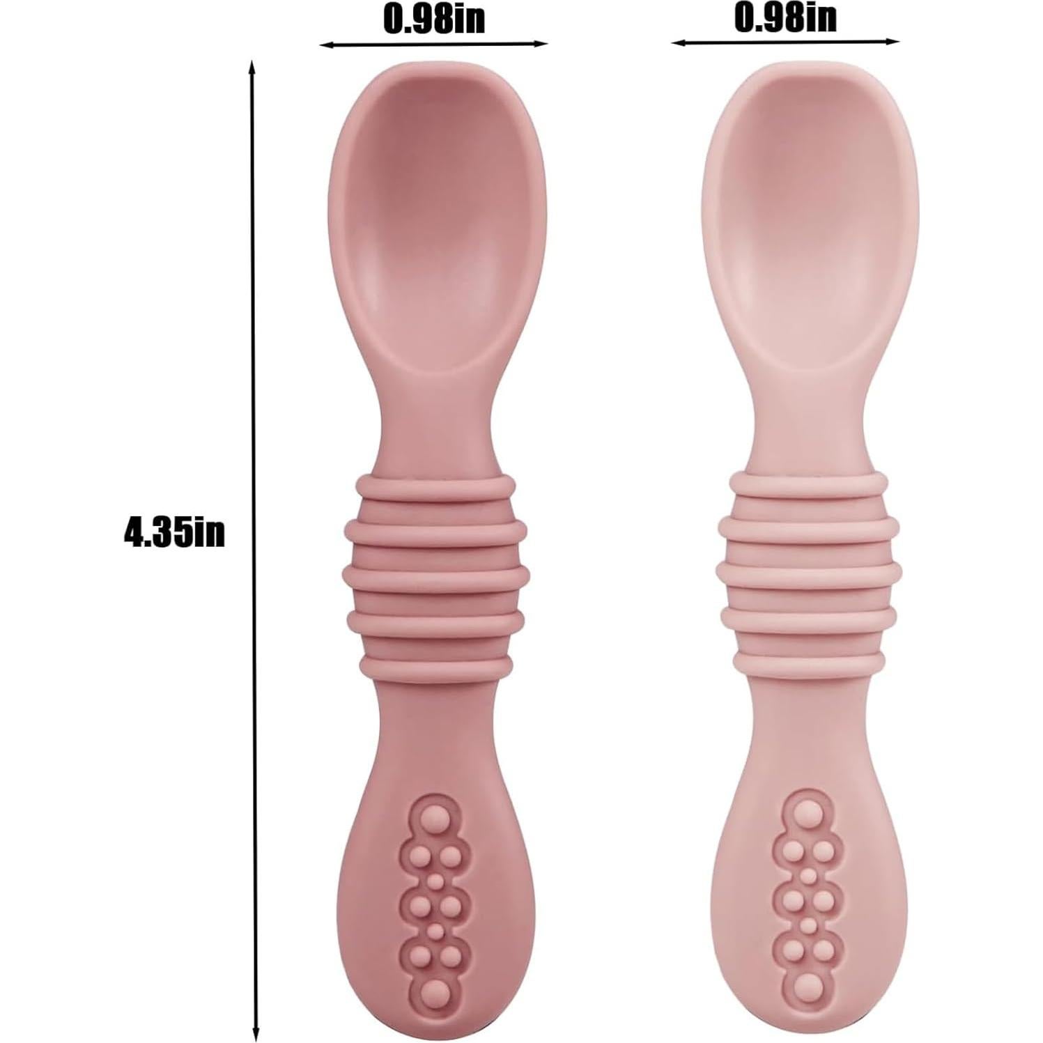 Juego de Alimentación PandaEar 4 Piezas Acero Inoxidable Rosa