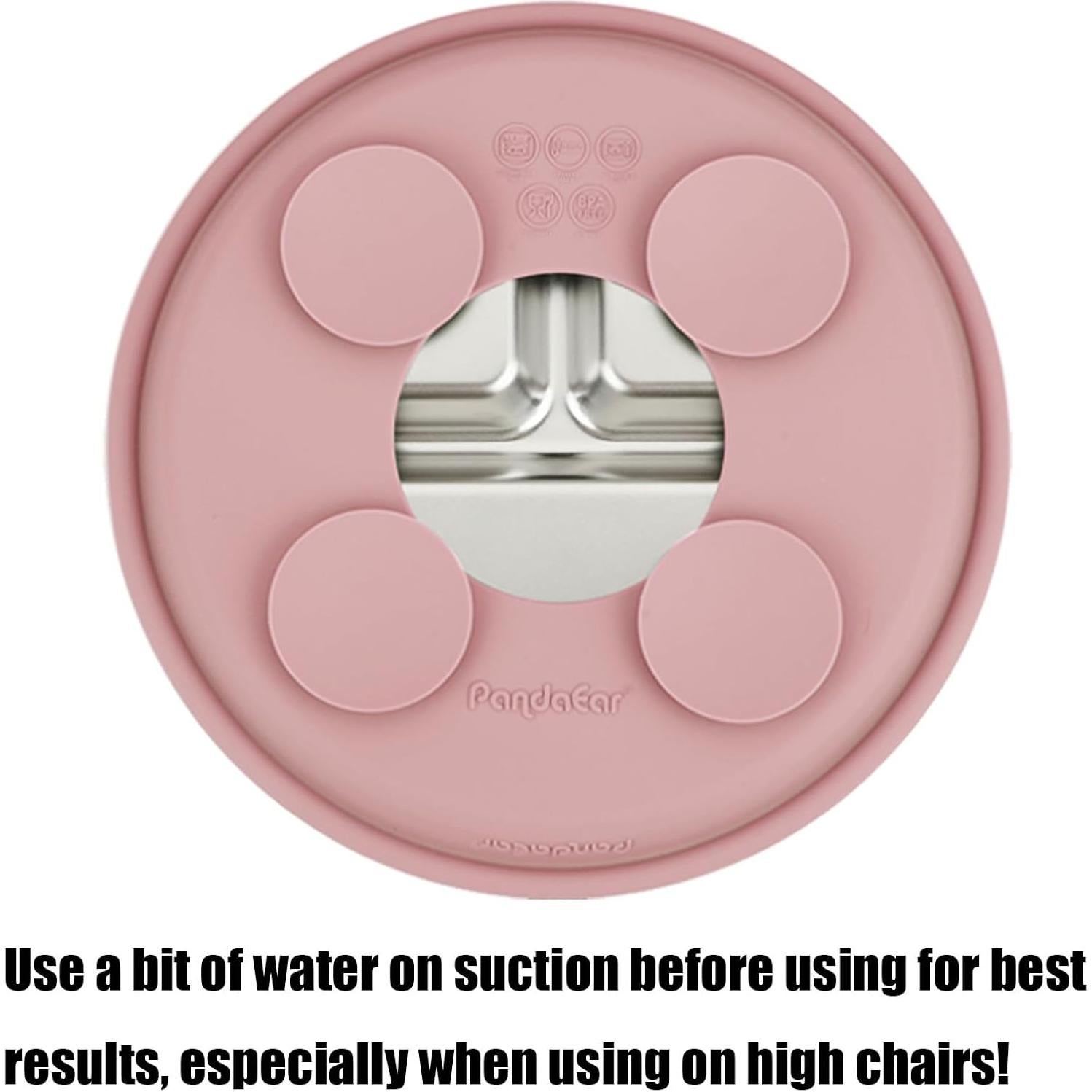 Juego de Alimentación PandaEar 4 Piezas Acero Inoxidable Rosa