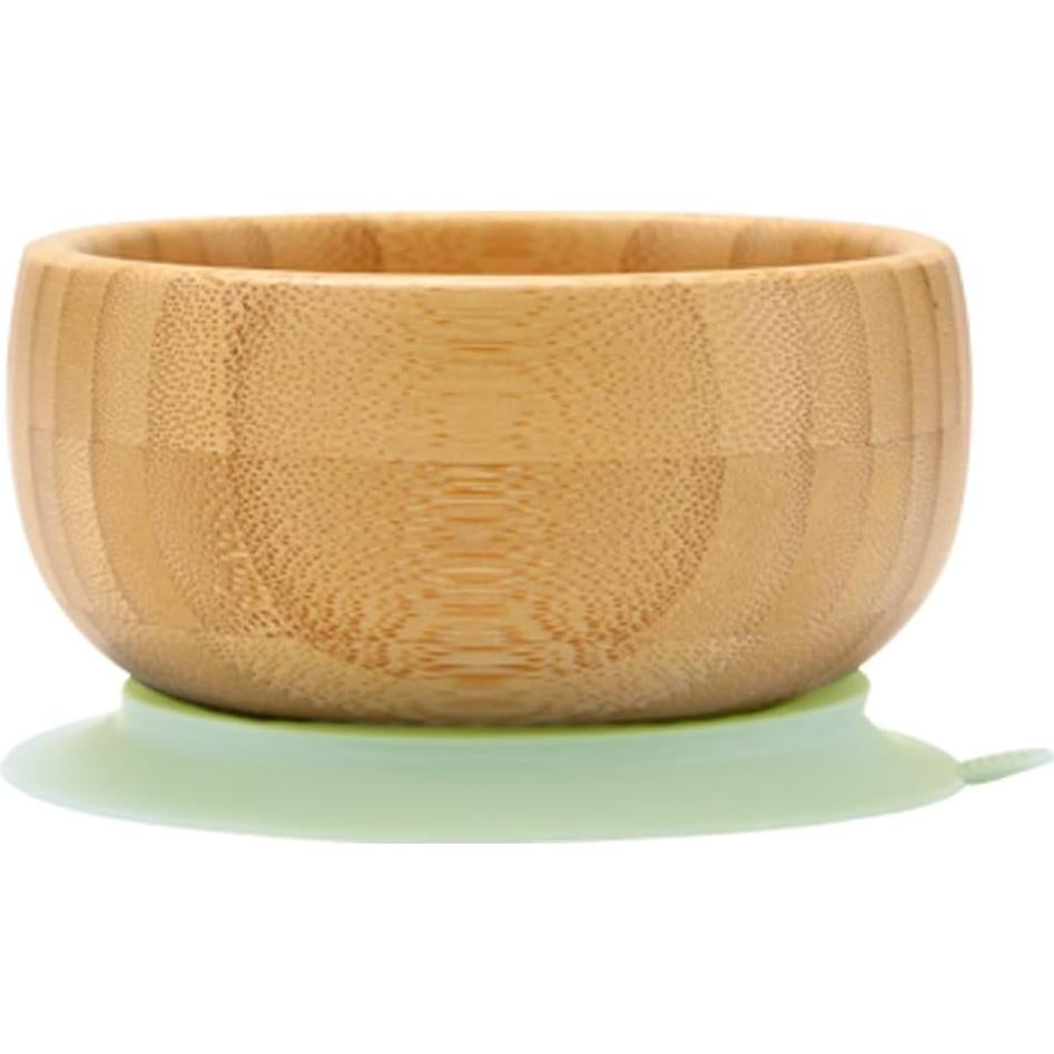 Set de Platos de Bambú para Bebés Womorista - 3 Secciones Verde