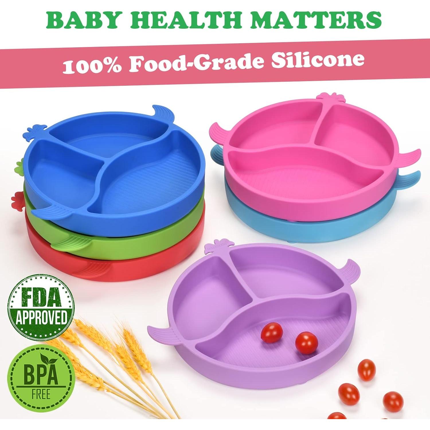 Plato de Silicona Dividido PARENTCARE para Niños 21.8x20.1cm