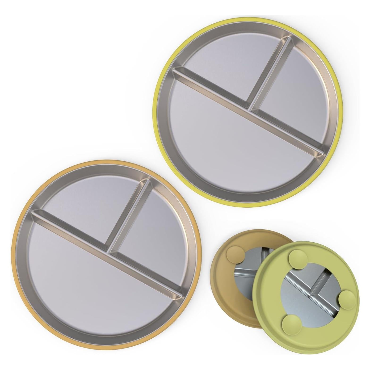 Plato Dividido de Acero Inoxidable Aufuga 23 cm Antideslizante