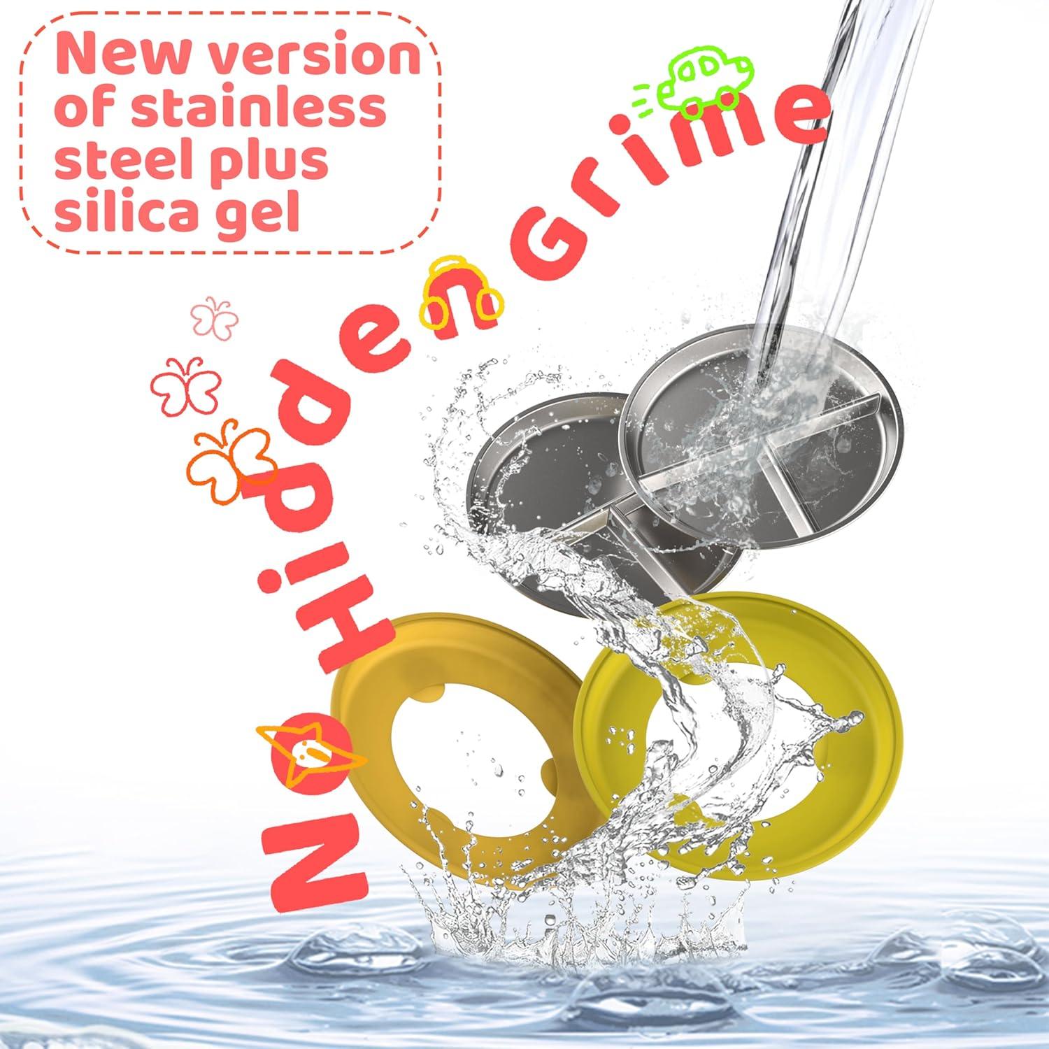 Plato Dividido de Acero Inoxidable Aufuga 23 cm Antideslizante