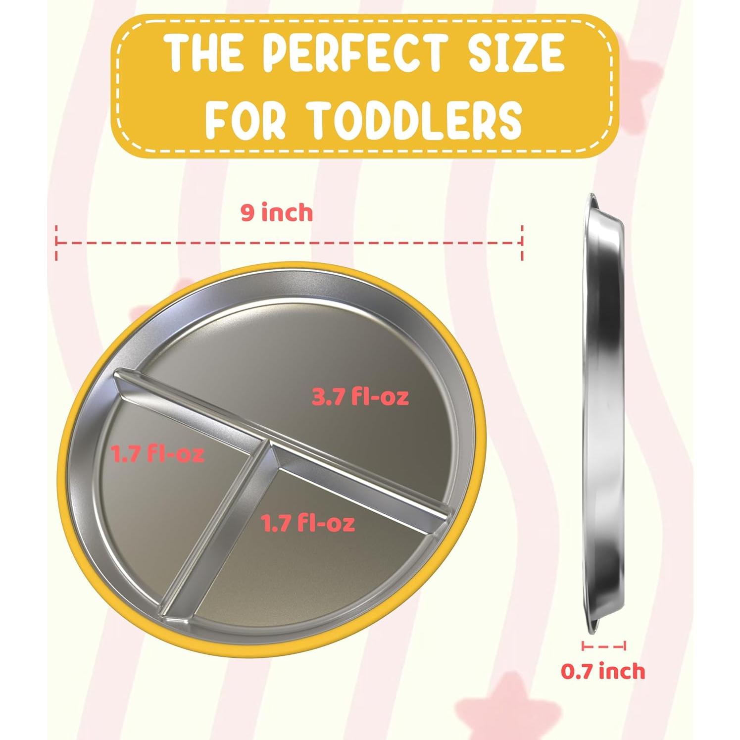 Plato Dividido de Acero Inoxidable Aufuga 23 cm Antideslizante