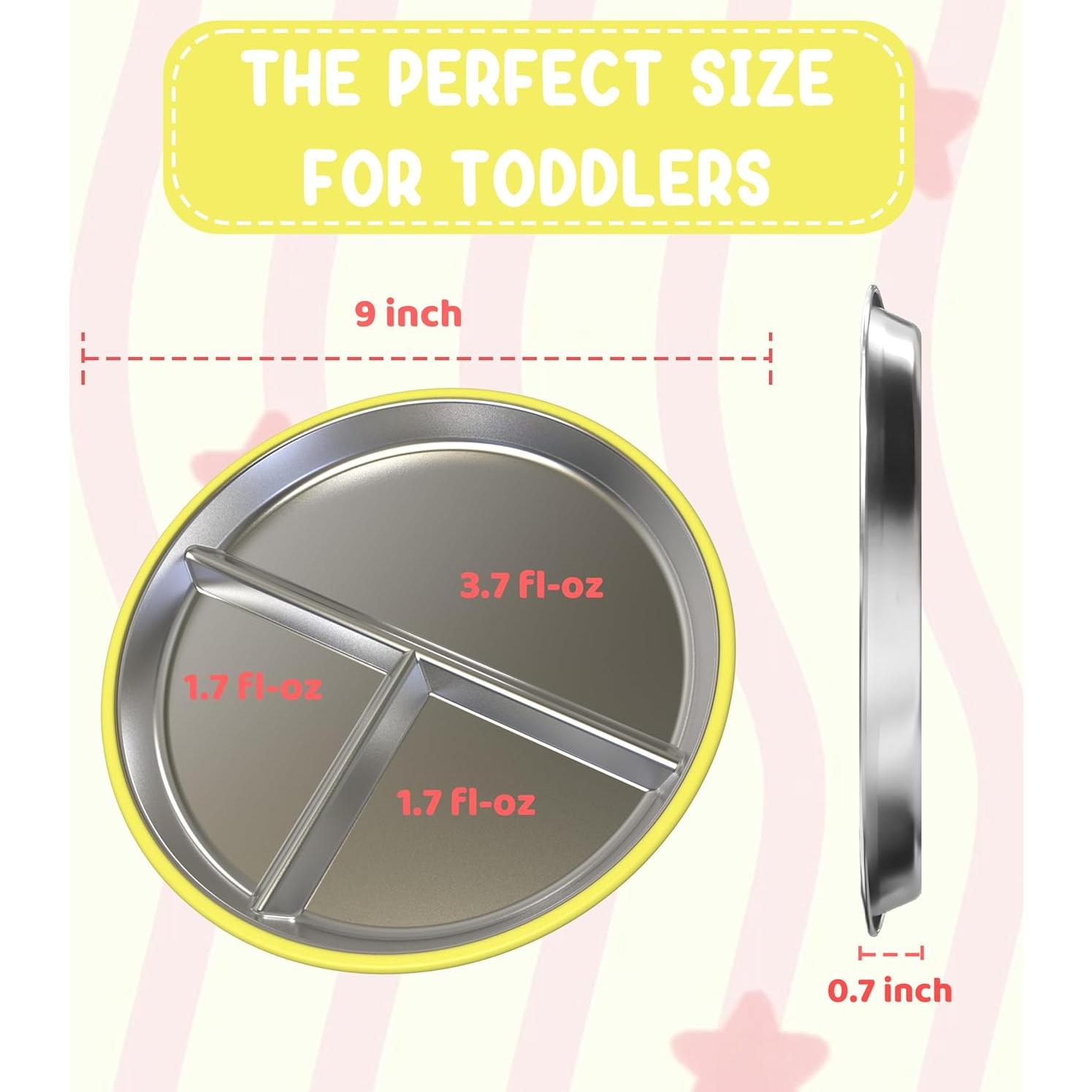 Plato Dividido de Acero Inoxidable Aufuga 23 cm Antideslizante