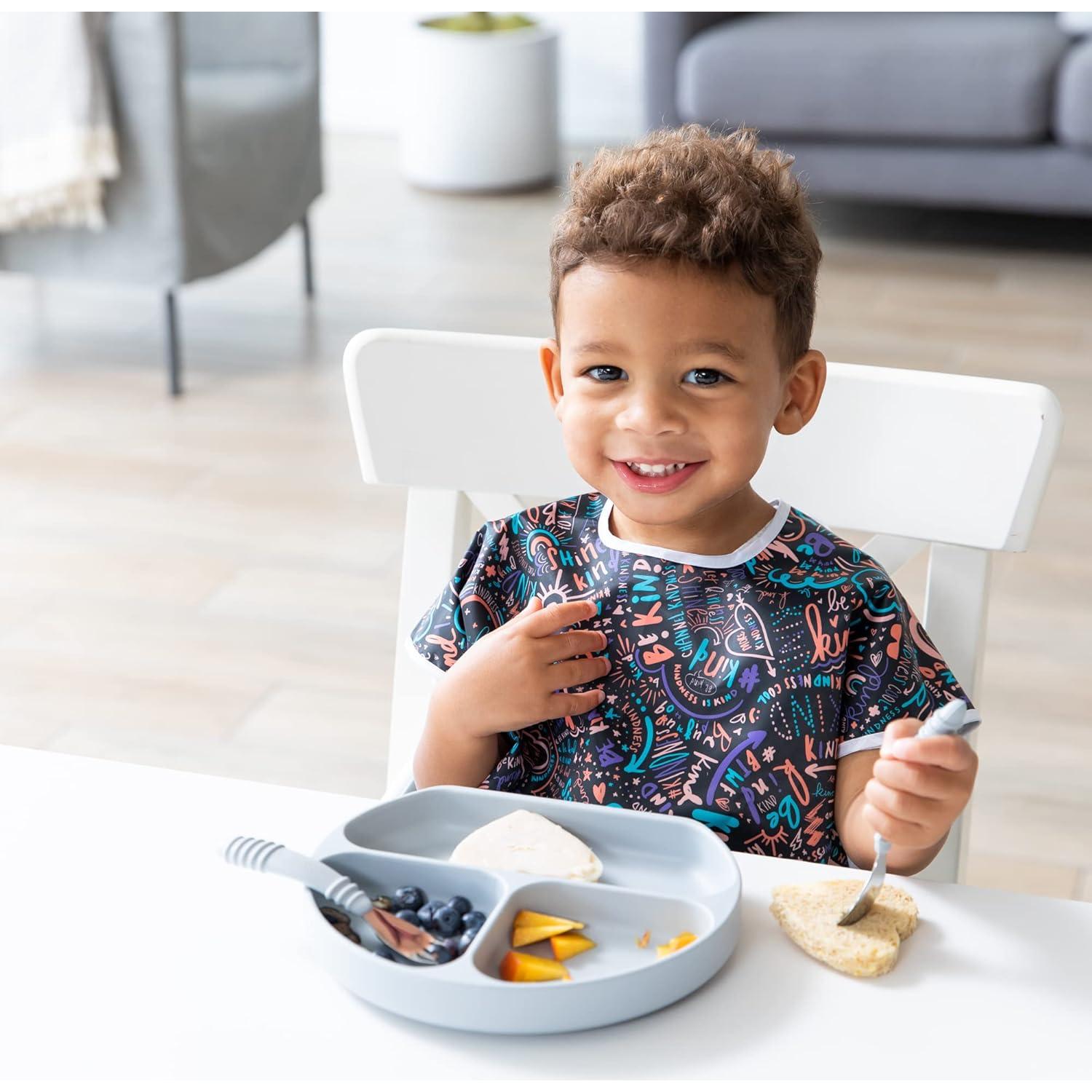 Platos de Silicona para Bebés Bumkins - 2 Piezas, Divididos, Antideslizantes