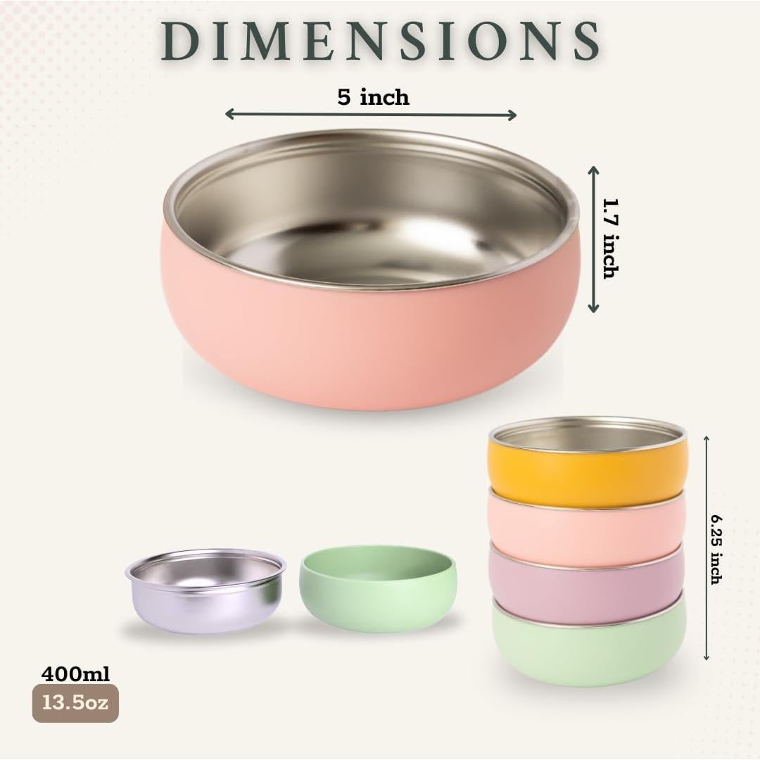 Tazón Infantil Acero Inoxidable Monkey Proof 12.7 cm Multicolor