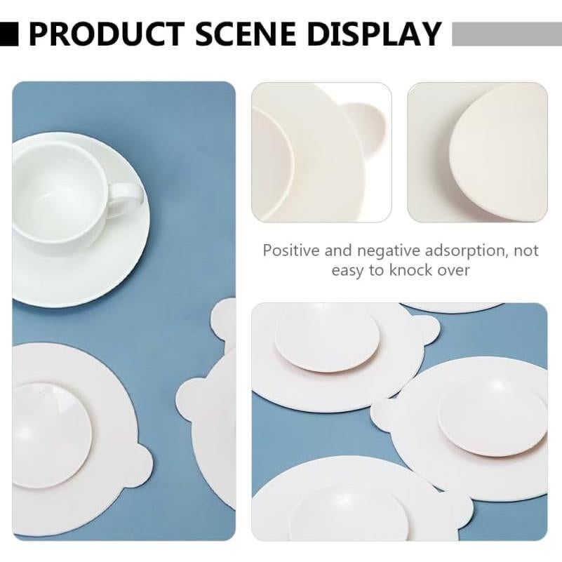 Garneck 3 Almohadillas de Succión de Silicona para Bebé 11.5x10cm